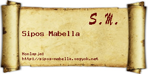 Sipos Mabella névjegykártya